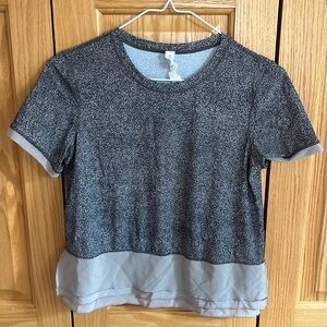 NWOT grey lululemon size 2 top mesh accents